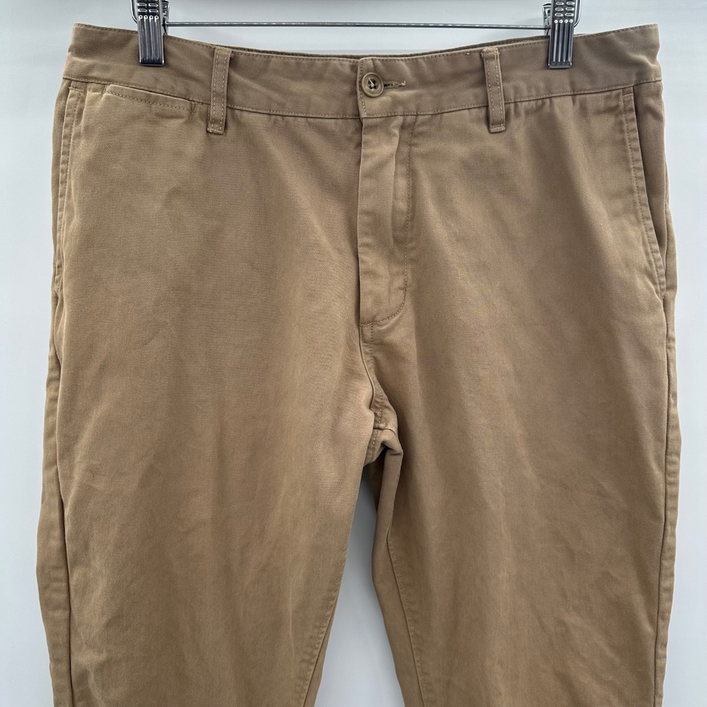 Taylor Stitch Democratic Chino British Khaki Organic Cotton Herringbone 33x32